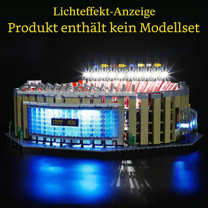 GEAMENT LED Licht-Set Kompatibel mit Lego Camp NOU - FC Barcelona - Beleuchtungsset für Creator 1028