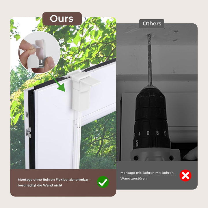 Allesin Plissee ohne Bohren Plissees Klemmfix Anthrazit 40x80cm(BxH), Plisseerollo Faltrollo mit Kle