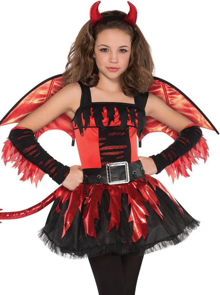 CHERIE SORT (PKT) (997493) Child Girls Daredevil Costume (10-12yrs) - by amscan 10-12 Jahre, 10-12 J