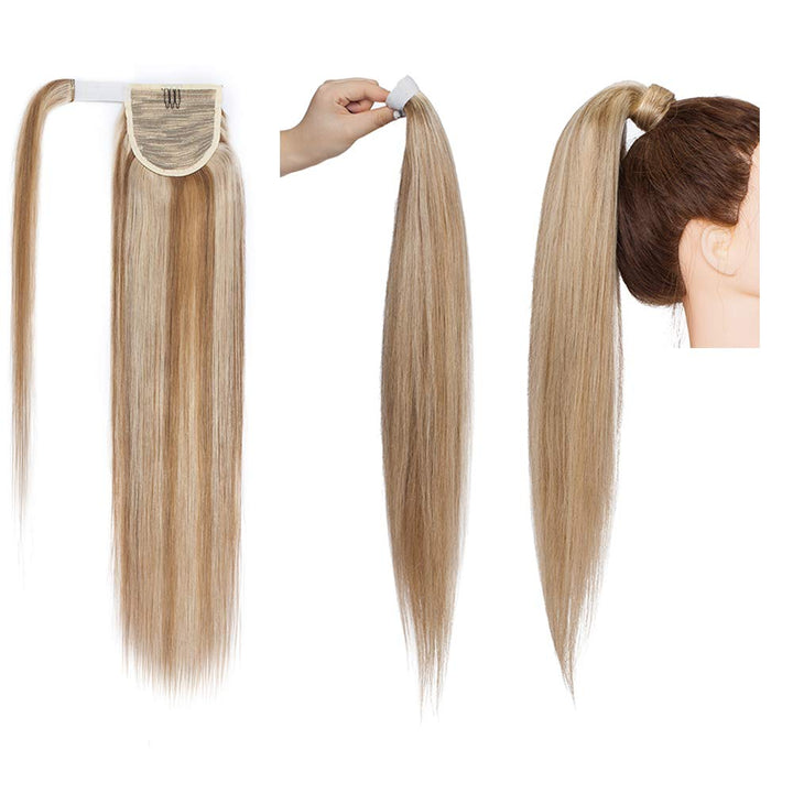 SEGO Pferdeschwanz Echthaar remy human Haarteil Zopf extensions Ponytail Haarverlängerung clip in Po