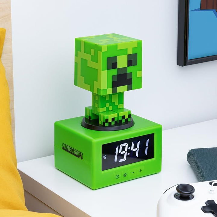 Paladone Minecraft Creeper Wecker - Offiziell Lizenziertes Icon mit Minecraft Musik & Nachtlicht für