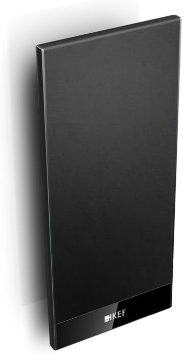 KEF T101 Lautsprecher Schwarz Paar|Ultra Flach| 3,5cm tief|10-100W|HiFi|Heimkino|TV, Schwarz