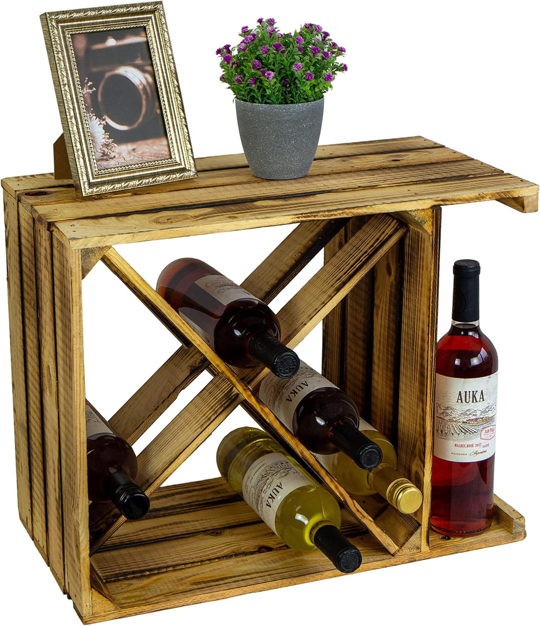 Kistenkolli Altes Land Weinregal Mix Regalkiste Flaschenablage Weinregal Apfelkiste/Weinkiste Weinsc