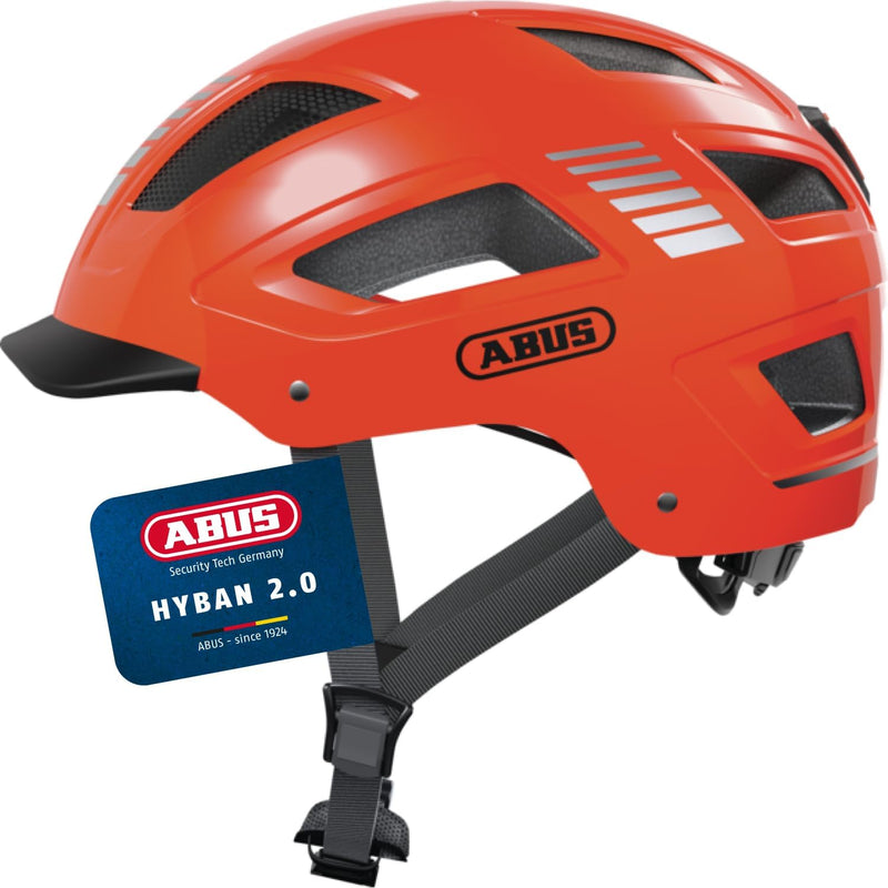 ABUS Stadthelm Hyban 2.0 - Fahrradhelm mit Rücklicht, ABS-Hartschale, guter Passform - für Damen und