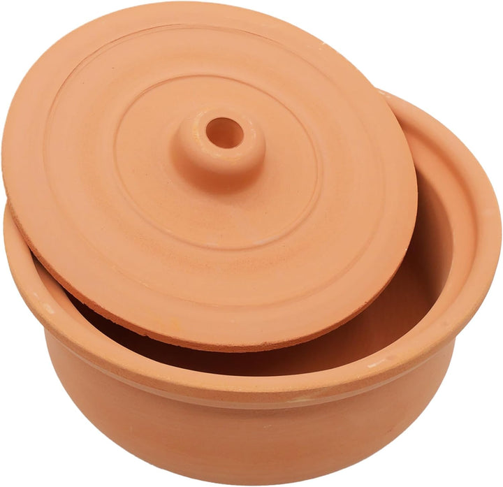 NORDIC SCHILLER Schmortopf 2500ml, 24x12cm, Terrakotta mit Glasierter Innenbeschichtung, Backofen-Mi