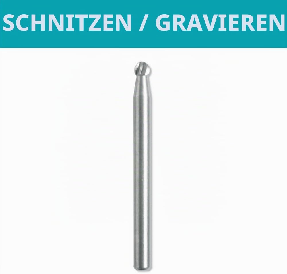 Dremel 191 Hochgeschwindigkeits Fräsmesser 3.2 mm Kugel 1/8 in, Kugel 1/8 in