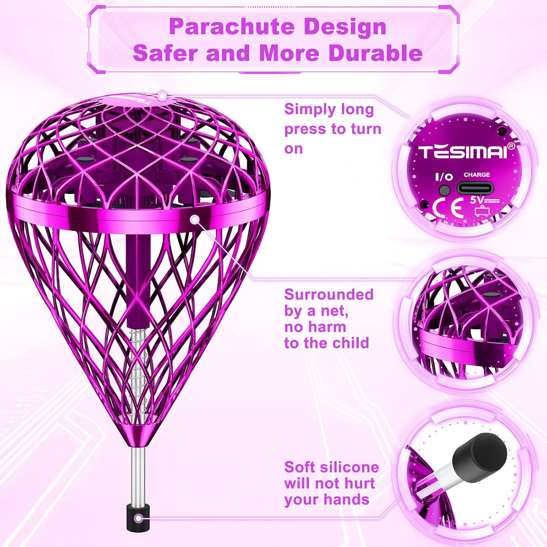 Alyssa Flying Orb Ball Fallschirm Spielzeug, 360 ° Rotating Magic Hover Spinner, Schwebender Ball Co