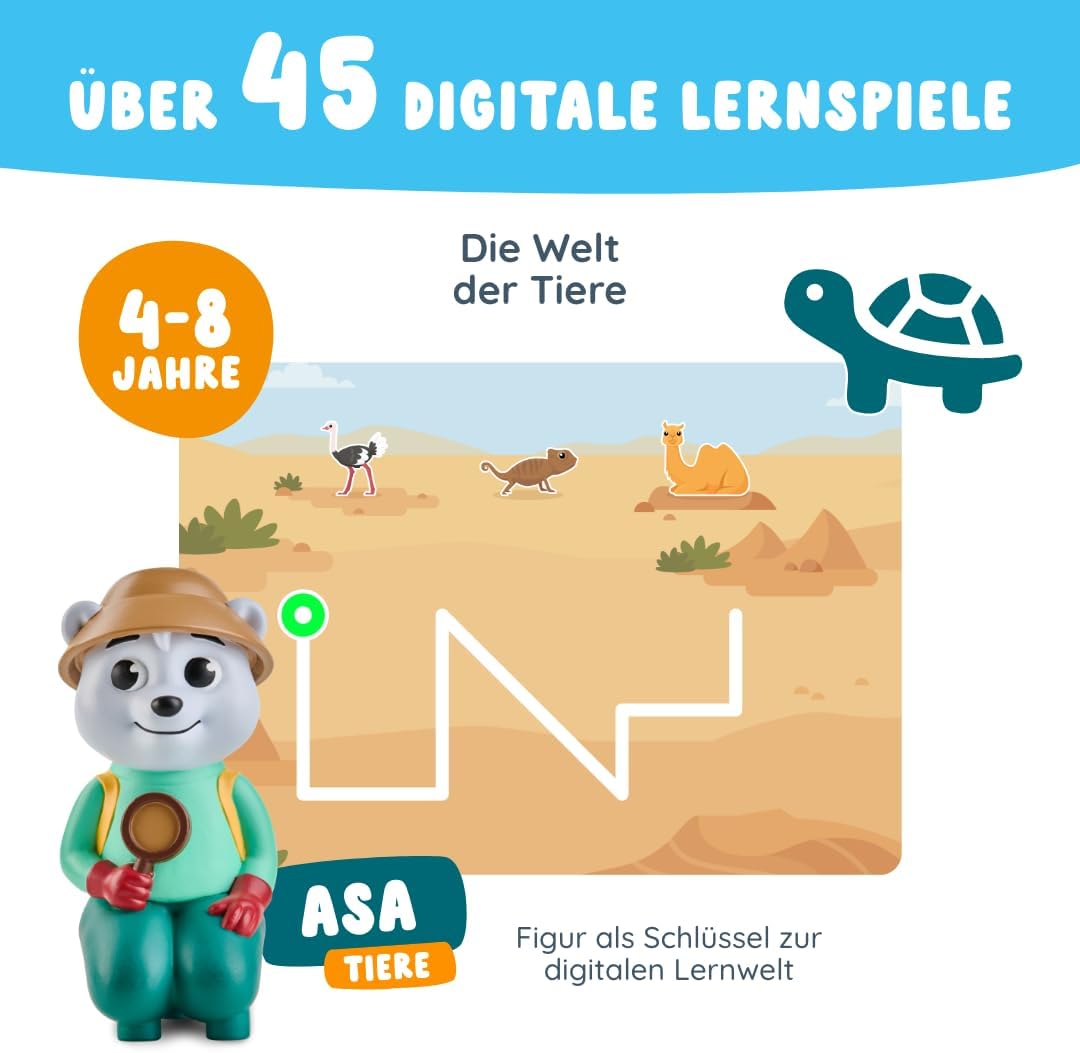 Edurino Figur ASA Welt der Tiere bis 10 (Stufe 2) ab 4 Jahren inkl. App | Innovatives & digitales Le