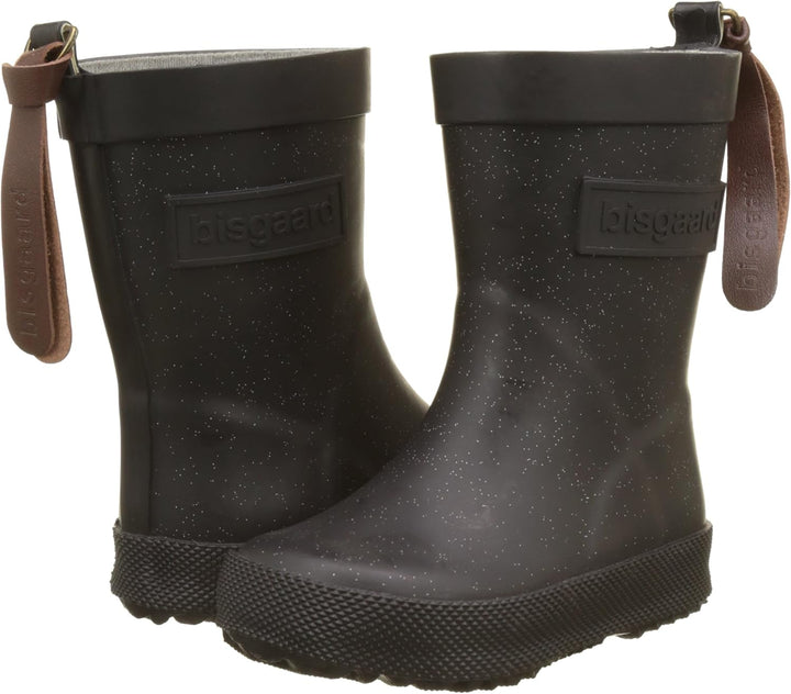 Bisgaard Jungen Unisex Kinder Flower Gummistiefel 20 EU Schwarz 03 Glitter Black, 20 EU Schwarz 03 G