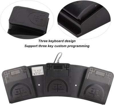 Triple Keys USB Fusspedal, Mechanischer Schalter, MIDI Controller, programmierbare Computertastatur,