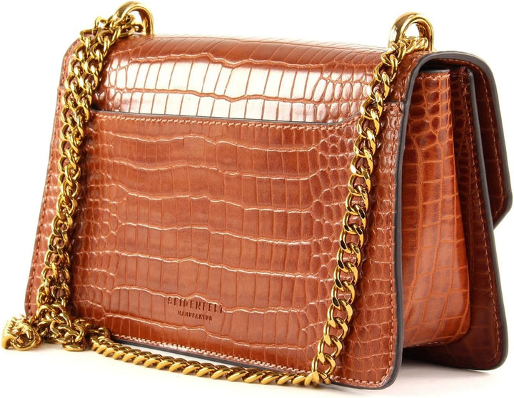Seidenfelt Nora Schultertasche 24 cm cognac
