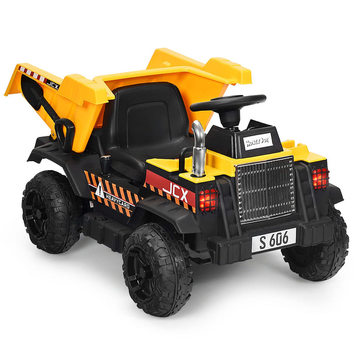 GOPLUS Kinderauto Kinderkipper, Drehbare Heckschaufel, Muldenkipper mit 2,4G Fernbedienung, Bluetoot