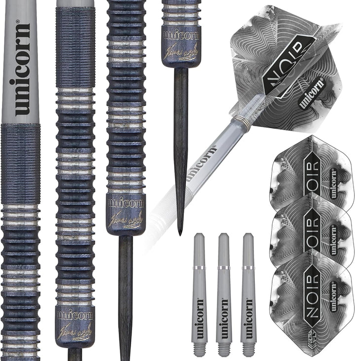 Unicorn Dartpfeile-Set mit Stahlspitze, James The Machine Wade, 90% Wolfram, 20 g, 21 g, 22 g, 23 g