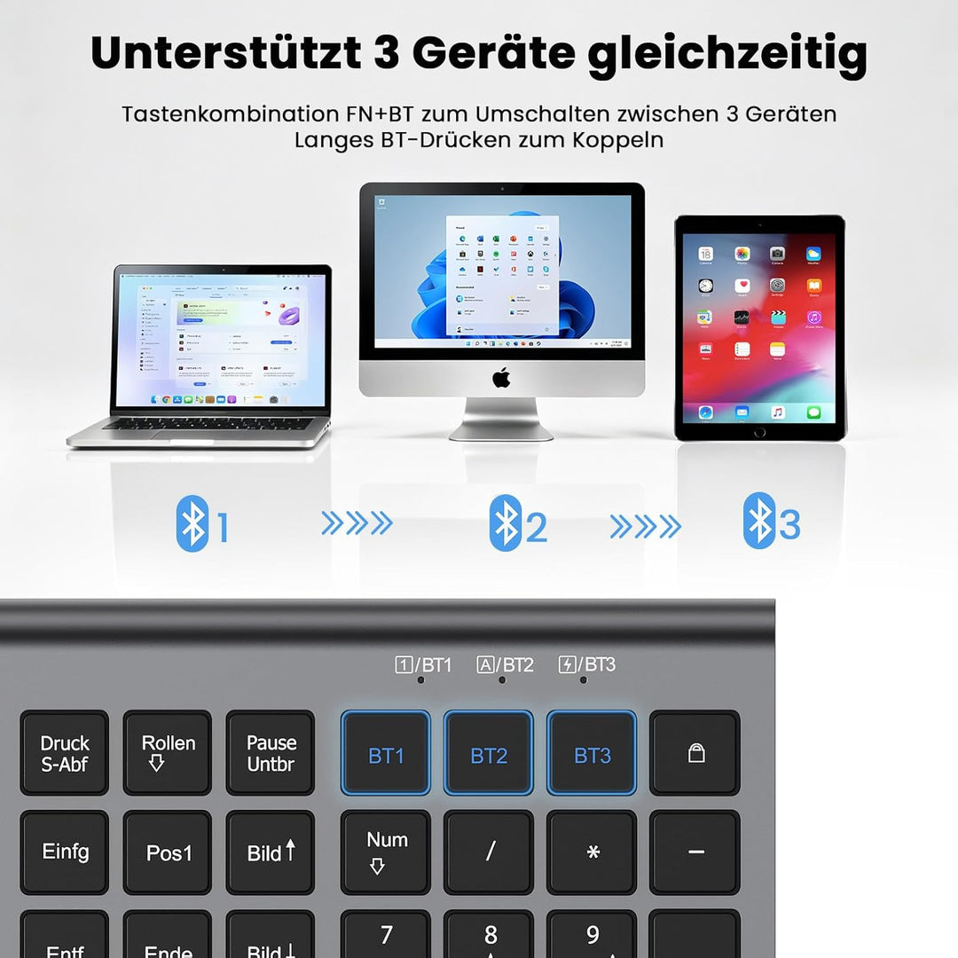 cimetech Bluetooth Tastatur Maus Set Kabellos für MacBook Air/MacBook Pro/iMac/iMac Pro/Mac, Bluetoo