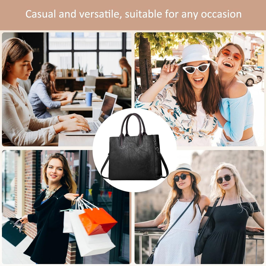 NICOLE &amp; DORIS Gross Handtasche Damen Shopper Tasche Umhängetasche Damen Gross Retro Schultertasche