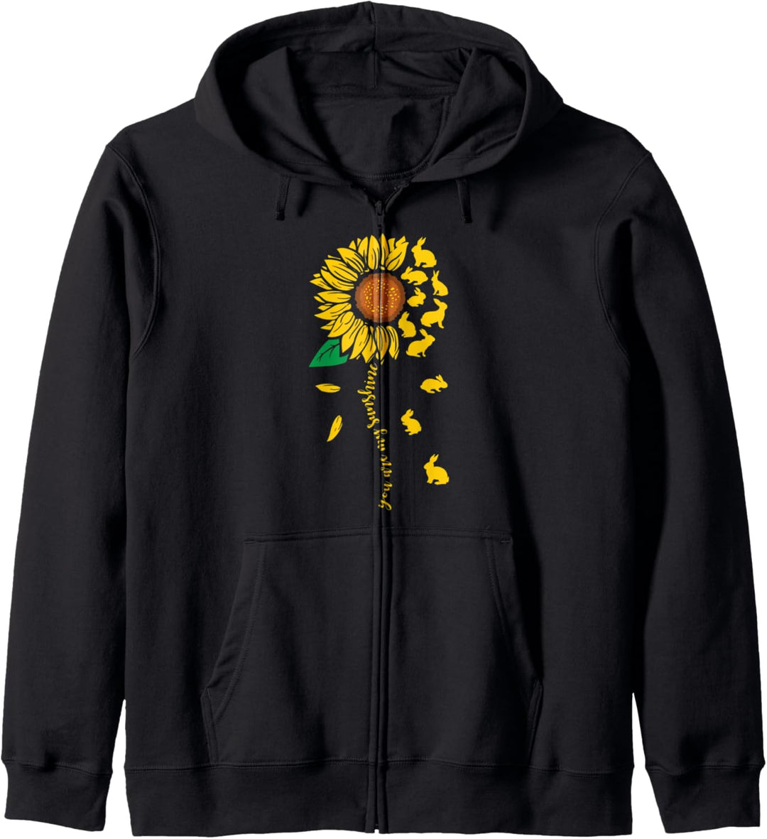 Lustige Hasen Sonnenblume You Are My Sunshine Kaninchen Kapuzenjacke