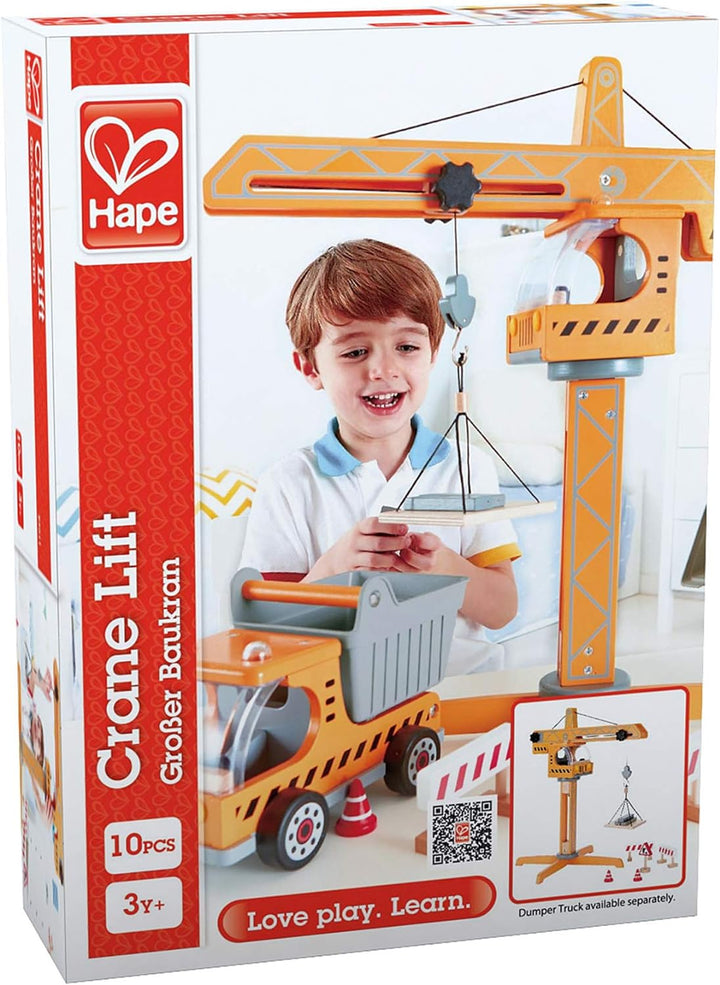 Hape E3011 - Grosser Baukran, Holzspielzeug