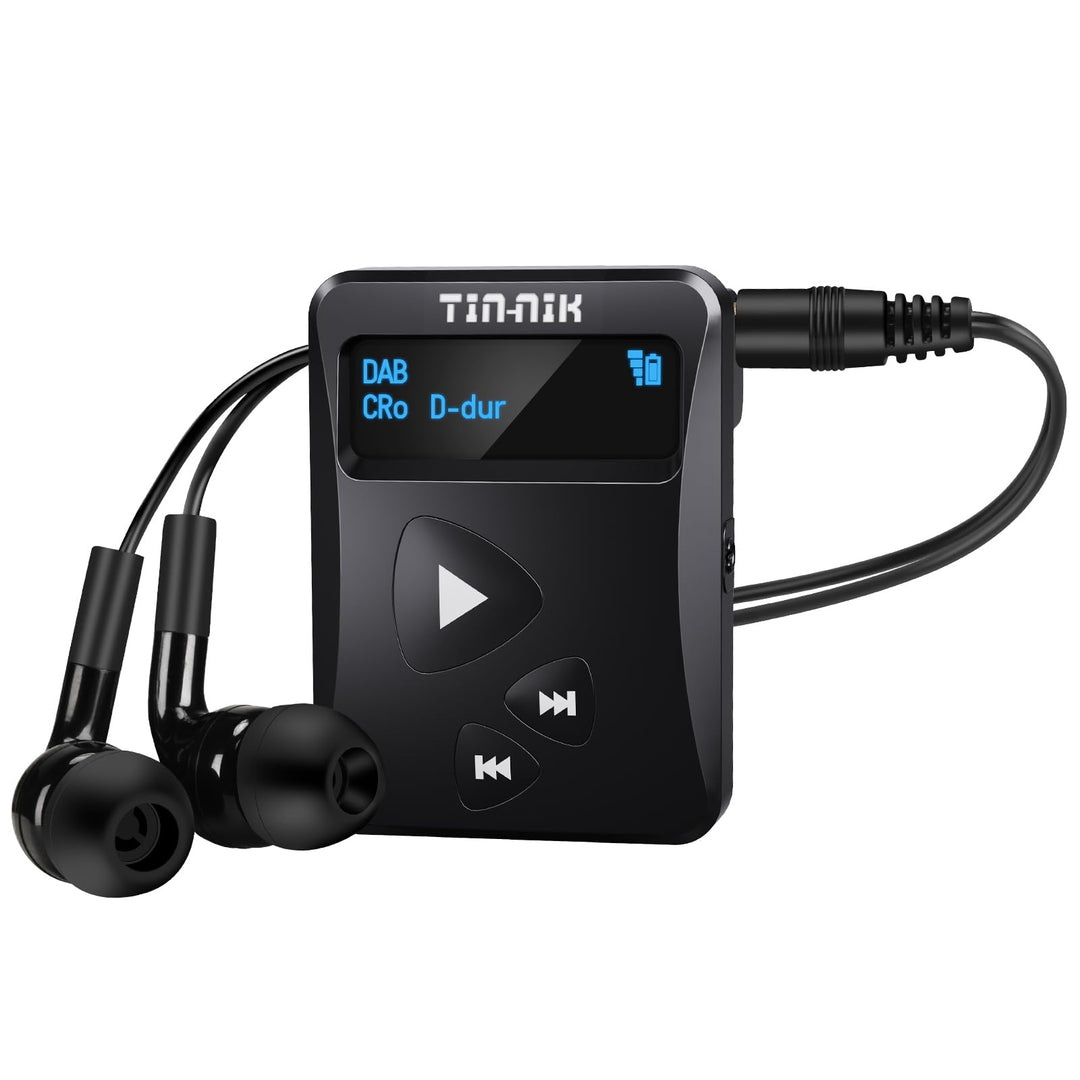 Tin-Nik DAB-398WS-B Tragbares DAB/DAB+/FM-Radio, Digitales RDS-FM-Mini-Taschenradio mit wiederauflad