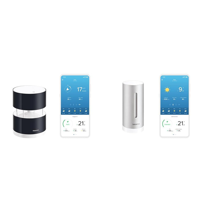 Netatmo Windmesser für Netatmo-Wetterstation, schwarz, NWA01-WW & Zusätzliches Modul für Wetterstati