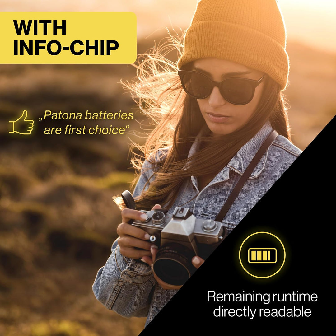PATONA Akku BP-828 BP-827 (echte 2670mAh) - Infochip