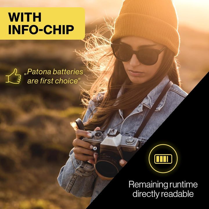 PATONA Akku BP-828 BP-827 (echte 2670mAh) - Infochip