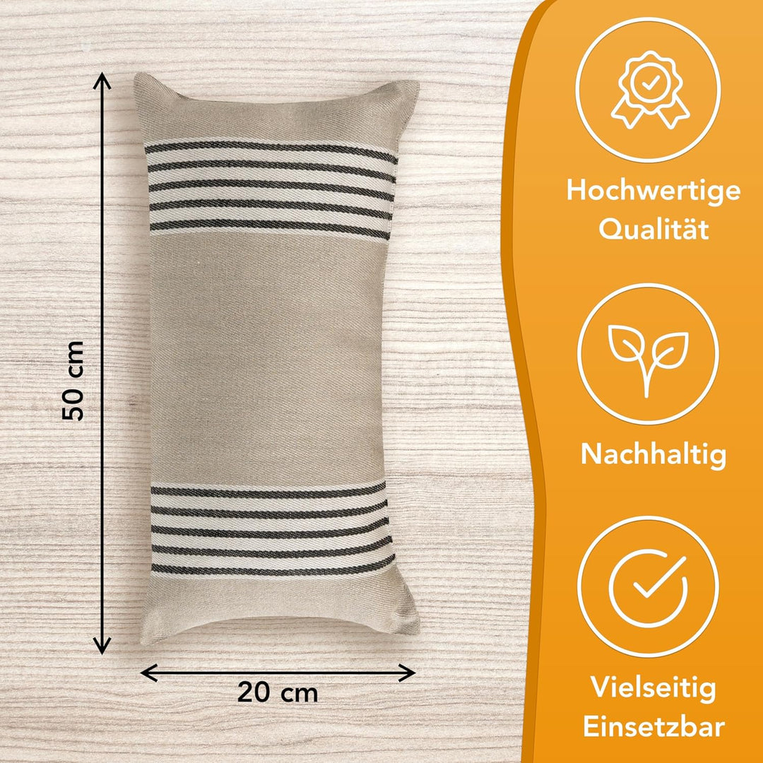 sositex | 1 Premium Saunakissen Lieblingskissen Reisekissen | Design: Moika | Masse: 45 x 22 cm, Lei