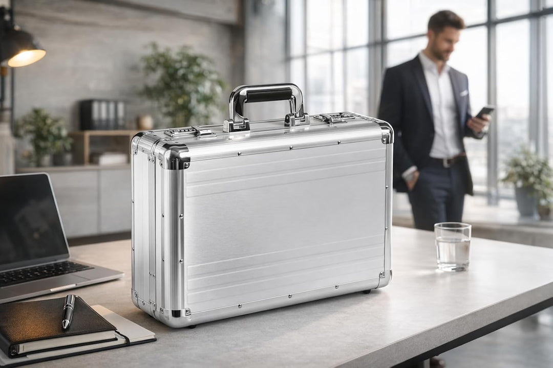 ALUMAXX 45114 Attachékoffer TAURUS, Aktenkoffer aus Aluminium, Businesskoffer, Dokumentenkoffer, Alu