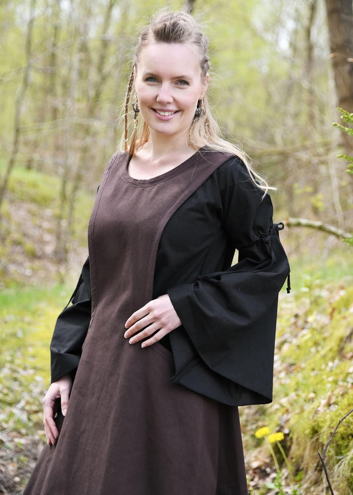 Mittelalter Überkleid Surcot Andra für Damen aus Canvas | Segeltuch Baumwolle Wikinger Obergewand bo