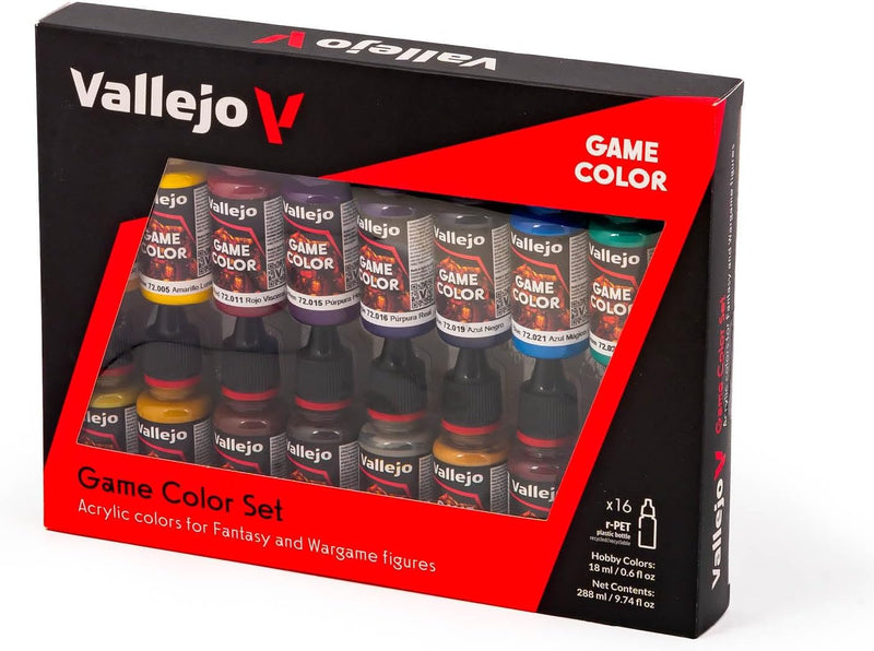 Vallejo (Game Farbe Advanced Farbe Set – farbig sortiert (16 Stück) 1 Originalverpackung, 1 Original