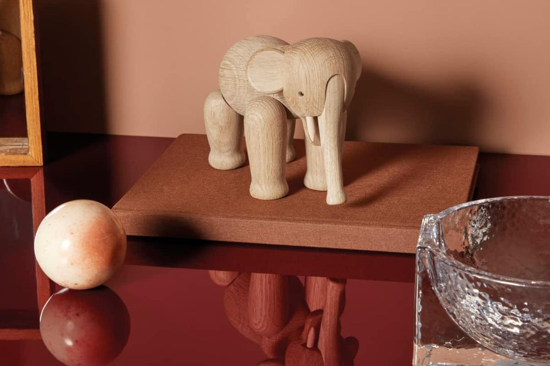 Kay Bojesen Elefant klein Figuren 13 cm Holzfiguren Weihnachtsdekoration, Holz 16.6 x 12.3 x cm Elef