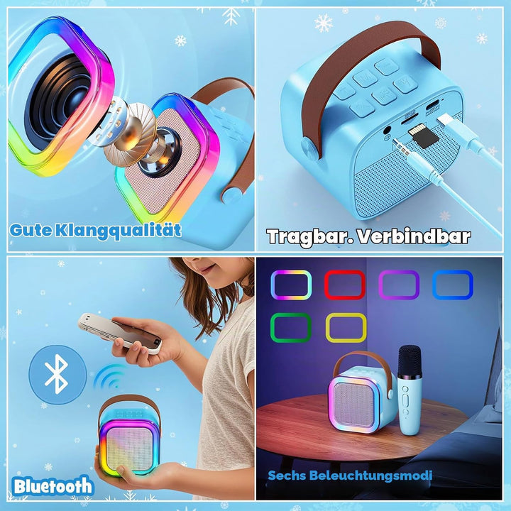 G.C ELSA Eiskönigin Spielzeug Geschenk für Mädchen 4 5 6 7 8 Jahre, Mini Karaoke Maschine mit Kinder