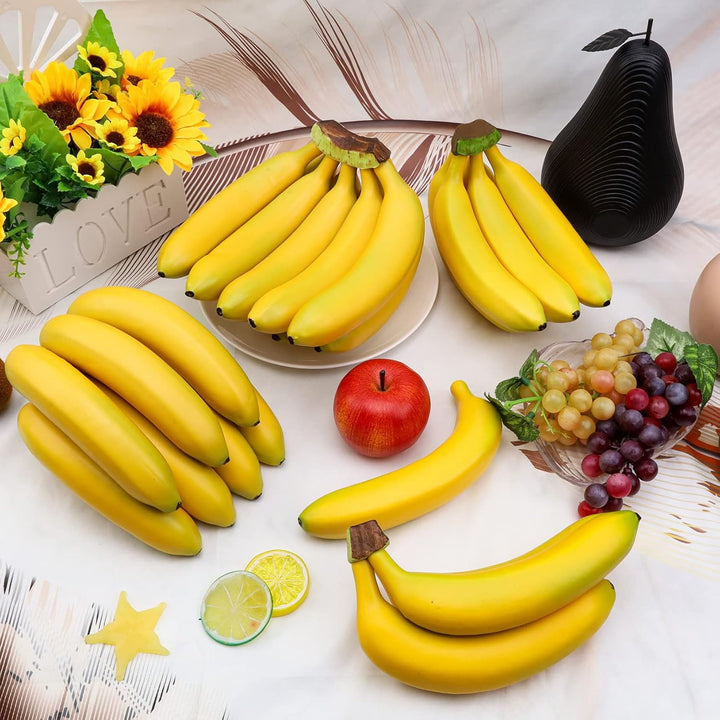 Woration Realistisch Lebensecht Künstlich Banane Strauss Simulation Obst Dekorativ Gefälschte Lebens