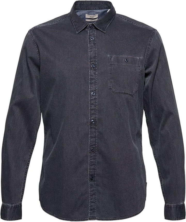 ESPRIT Herren 021CC2F306 Hemd, 404/NAVY 5, M