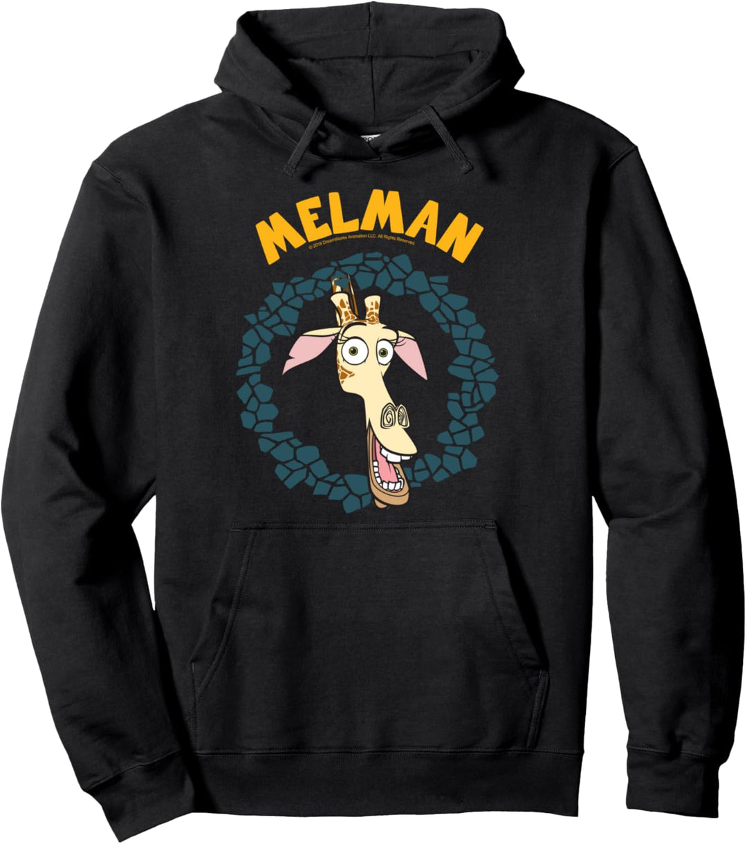 Madagascar Melman Large Circle Portrait Pullover Hoodie
