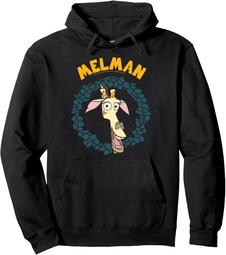 Madagascar Melman Large Circle Portrait Pullover Hoodie