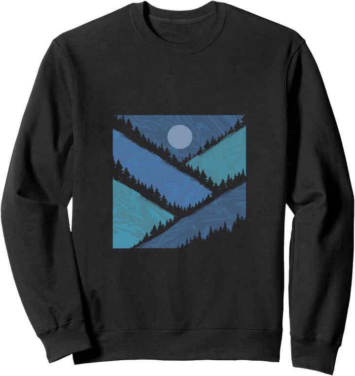 Minimalistisches Berg Design für Wanderer Sweatshirt