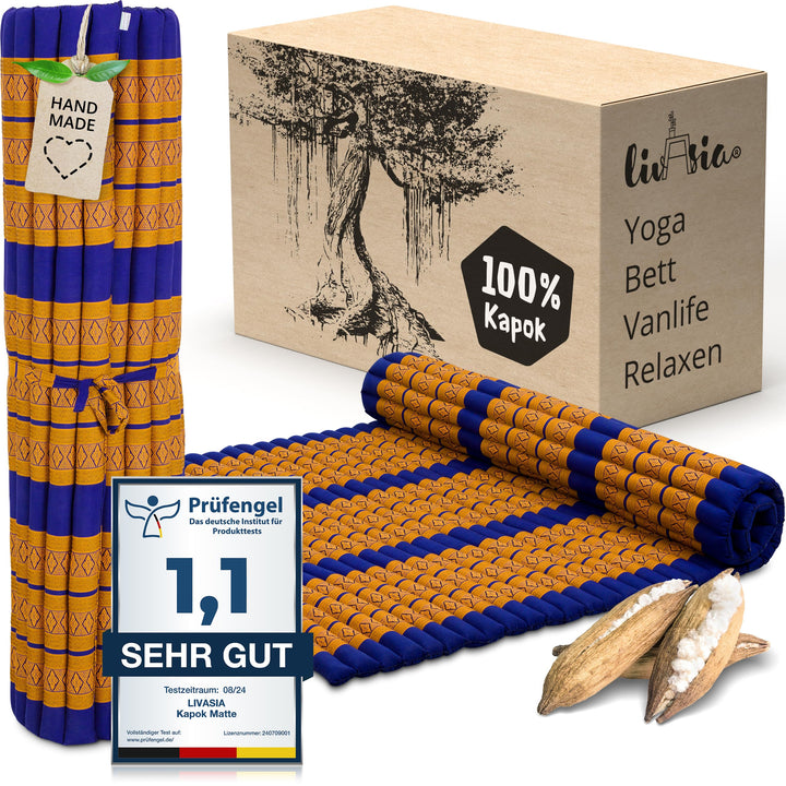 livasia Rollmatte Rollmatratze L-200x110x4,5cm, Gästebett Gästematratze 1 Person, Reisebett Kofferra