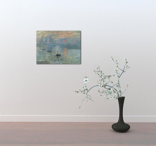 Bilderdepot24 Bild auf Leinwand | Claude Monet Impression Sonnenaufgang in 60x50 cm als Wandbild | W