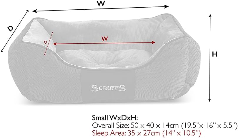 Scruffs 5060319931933 Chester Bed S Choco Braun S 50 x 40 cm, Braun S 50 x 40 cm