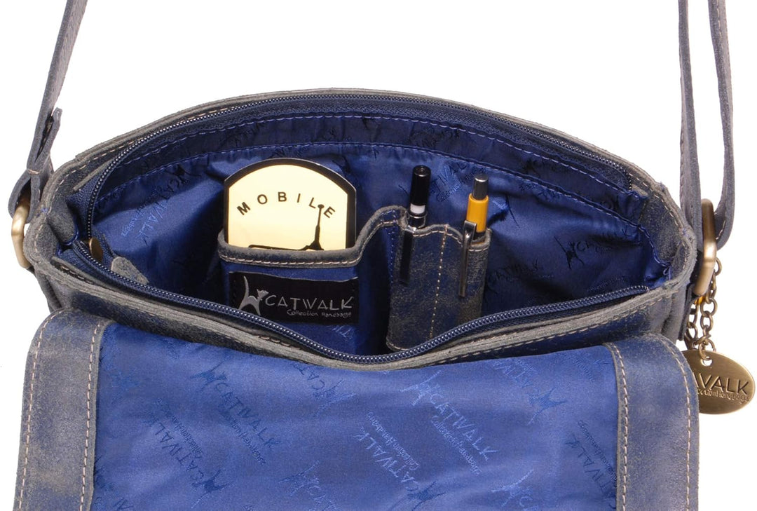 Catwalk Collection Handbags - Vintage Grobem Leder - CATWALK COLLECTION - Mittlere Grösse - Umhänget