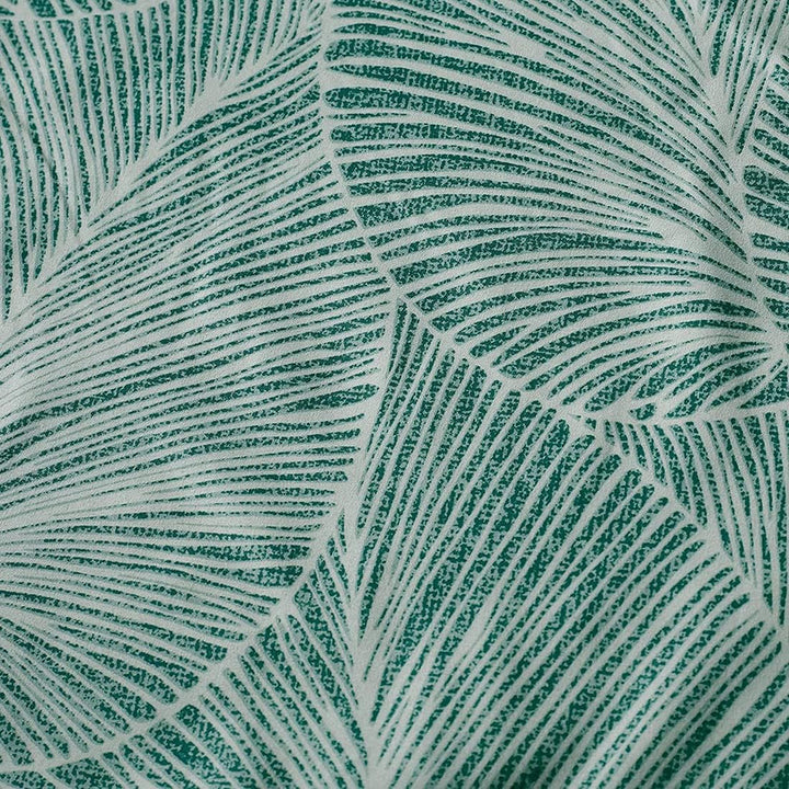 Nayoroom Bettwäsche 135x200 Grün Dunkelgrün Blätter Muster Bettbezug Microfaser Tropisch Palmenblätt