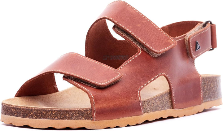 Nordan Bequeme Herren Sandalen aus echtem Leder. Sandalen Herren mit anatomisch geformtem Fussbett 4