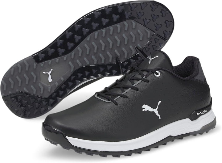 PUMA Herren Proadapt Alphacat Leather Golfschuh 40 EU Puma Black Puma Silver, 40 EU Puma Black Puma