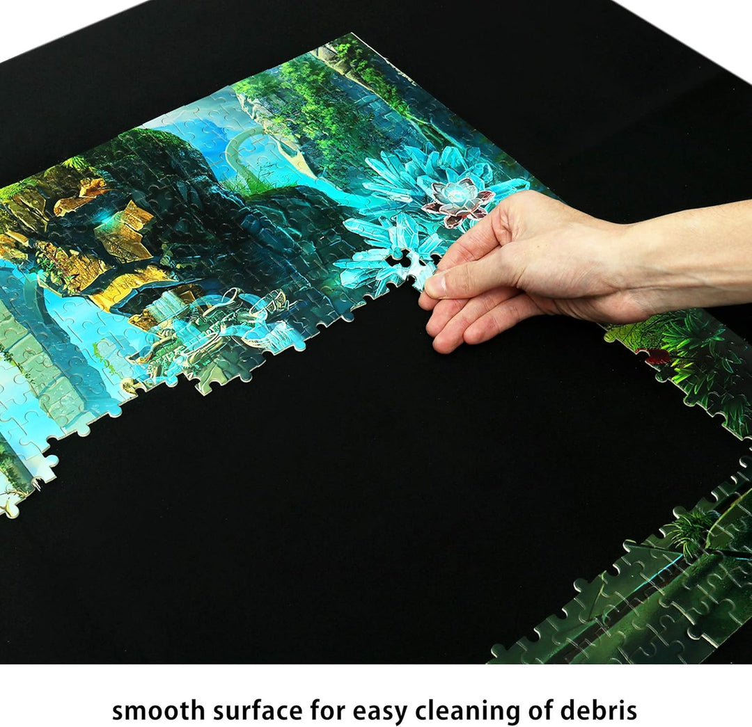 LAVIEVERT 2 mm Dickes Neopren, doppelseitig, Schwarz & Khaki, Puzzle-Aufbewahrungsmatte, Puzzle-Aufb