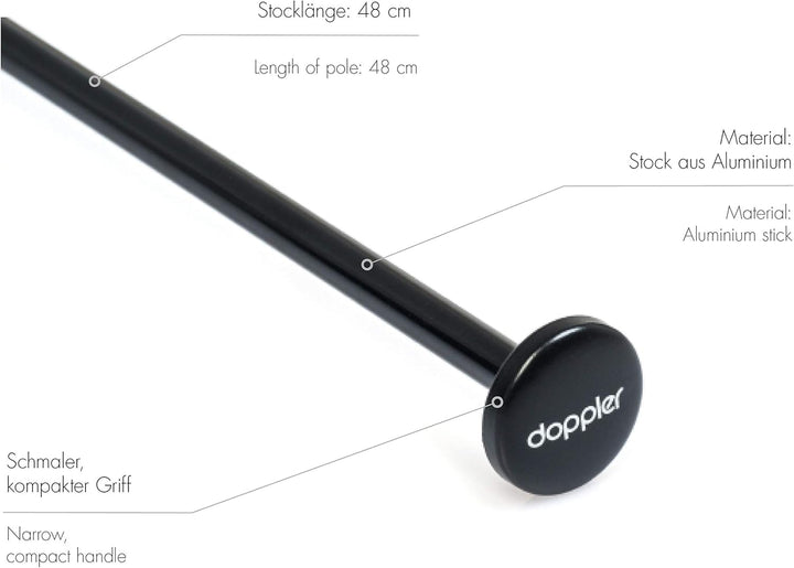 doppler Regenschirmtasche, 99 cm, Gewicht nur 99 g, stabil, winddicht, 21 cm evergreen, evergreen