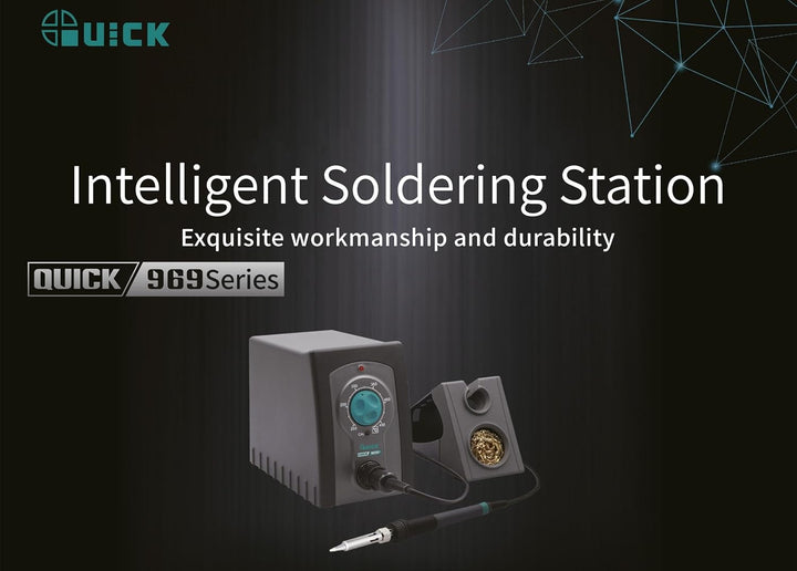 QUICK 969A+ analoge Industrie-Handlötstation 70W Arbeitstemperatur 200°-450°C regelbar, kalibrierbar