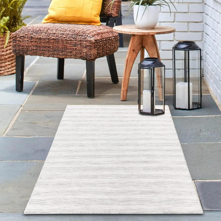 payé Outdoor Teppich Wetterfest Läufer - Grau - 80x150cm - Meliert - Küche Badezimmer Balkon Garten