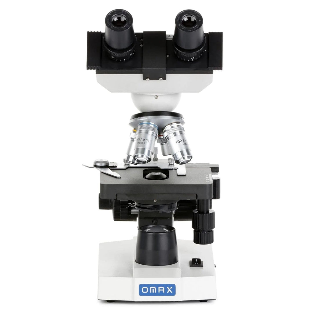AmScope M82ES OMAX Labor-LED-Verbund-Binokularmikroskop mit Mechanischem Doppelschichttisch und koax