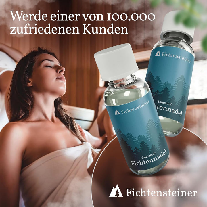 Saunaaufguss Fichtennadel, 100ml, Sauna Aufgussmittel, sehr ergiebig, für bis zu 100 Aufgüsse, Sauna