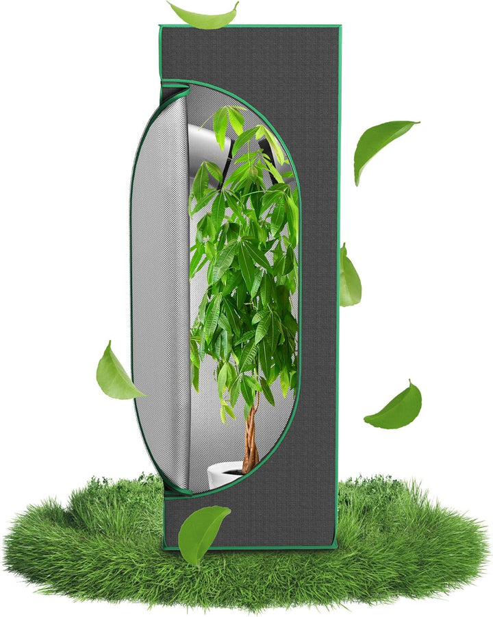 XMTECH Growzelt 40x40x120cm Gewächshaus, Indoor Growroom Growschrank Darkroom mit Beobachtungsfenste